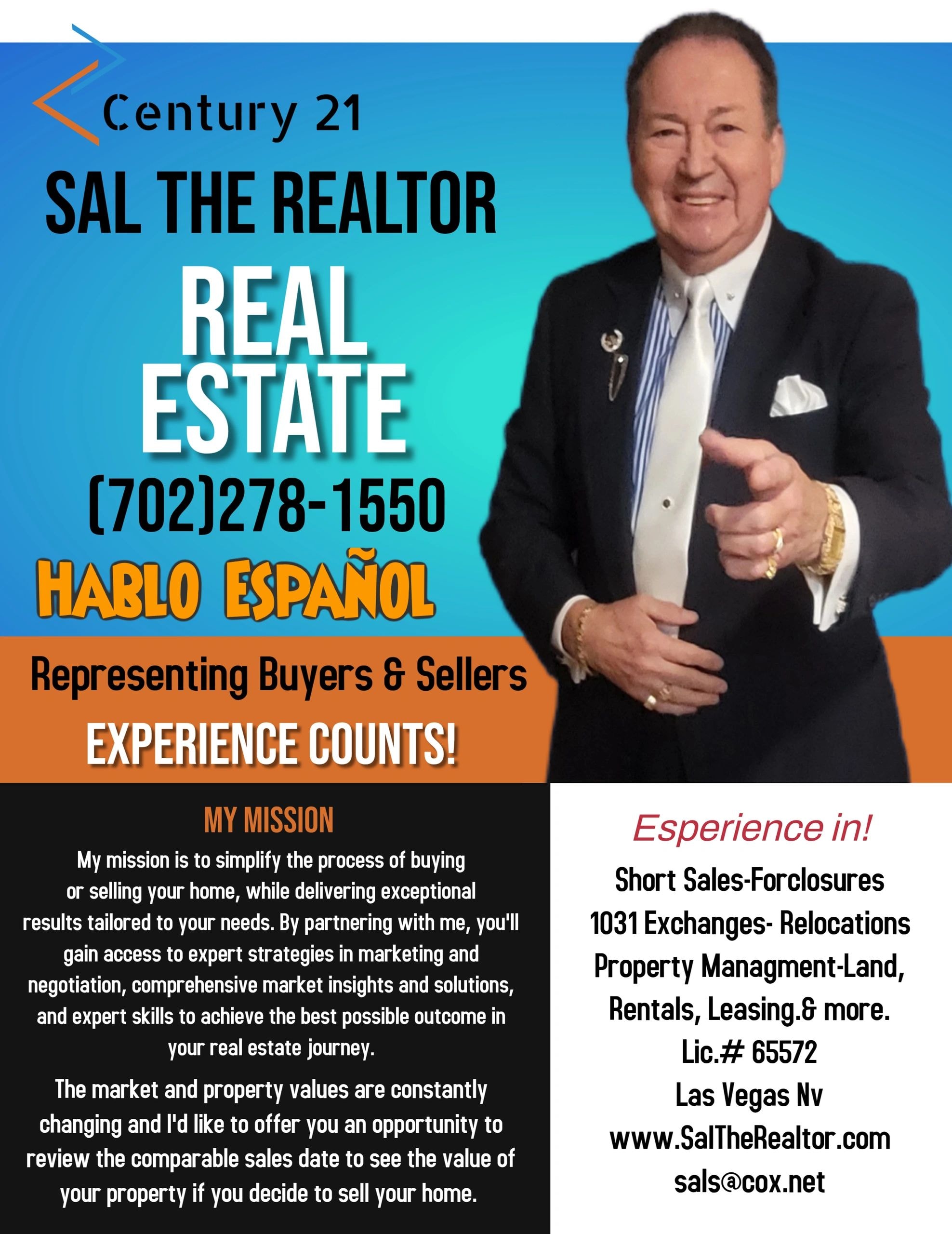 Sal the Realtor – Century 21 marketing flyer